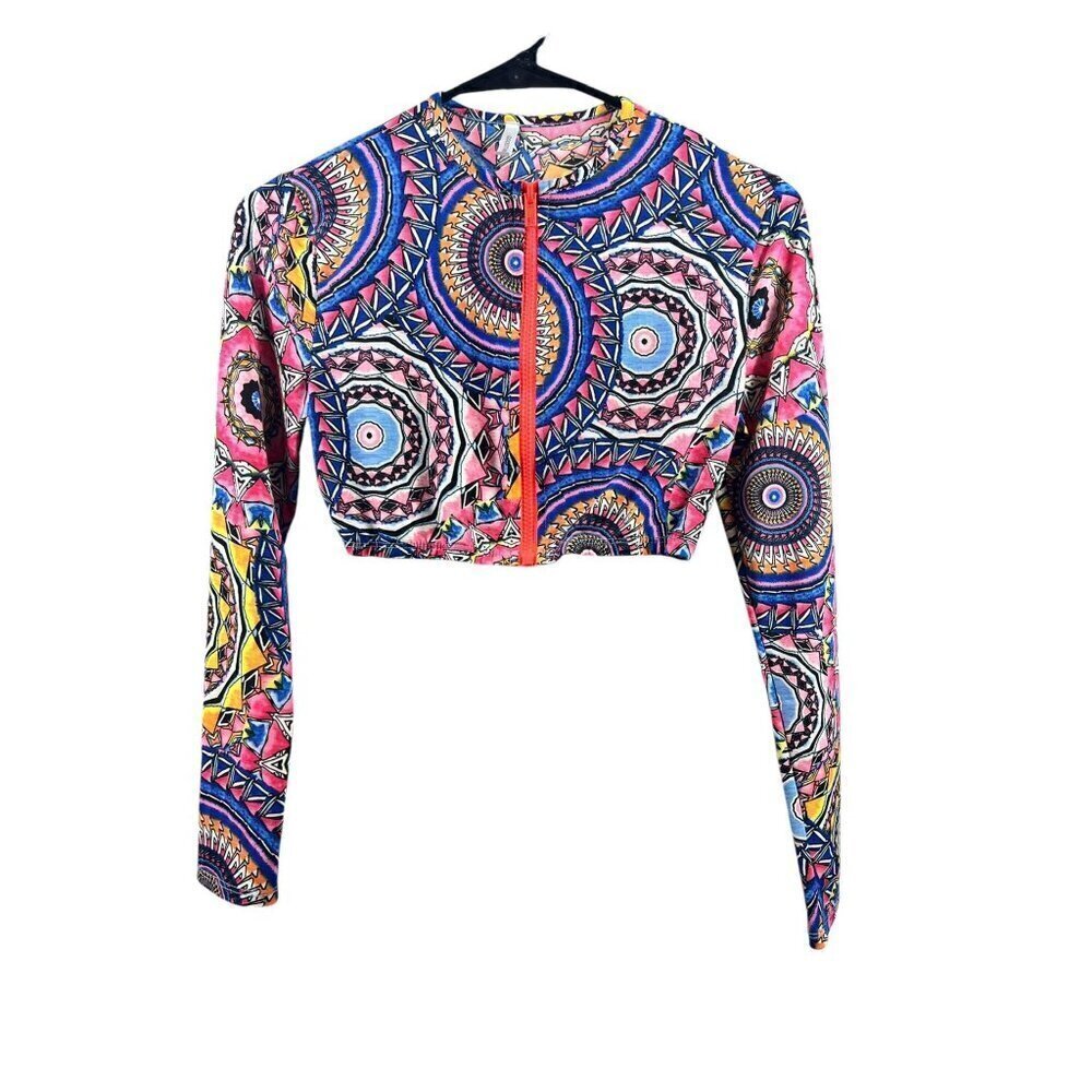 Good Times Women's Full Of Color Long Sleeve Crop Top